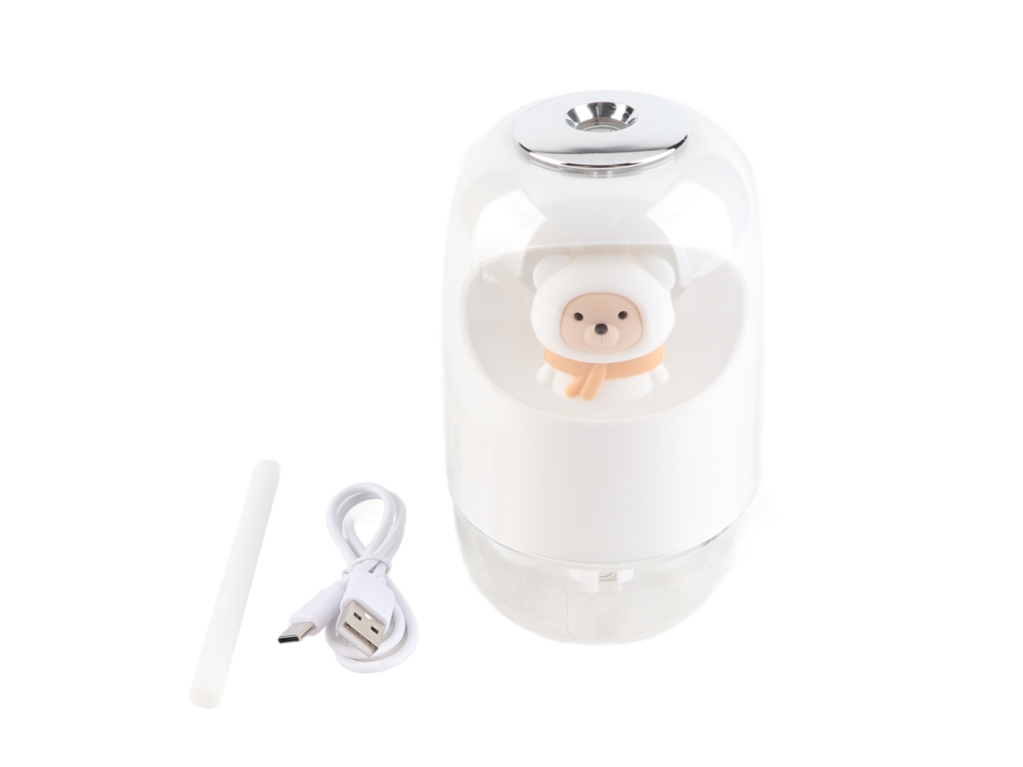 Umidificador Mini Usb Silencioso Com Luz Noturna Abs Para Quarto Escritório Casa