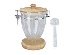 Tarro transparente para almacenar alimentos con tapa hermética de 950 ml para café, frijoles y té.