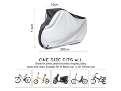 Capa Grande Para Bicicleta (200 Cm X 70 Cm X 110 Cm): Resistente À Chuva, Ao Sol, Ao Pó E À Água.