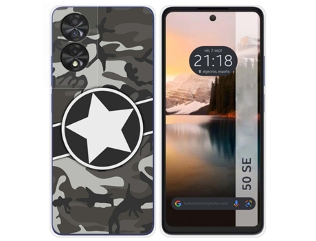Funda Diseño Camuflaje para Tcl 50 Se TUMUNDOSMARTPHONE Multicolor