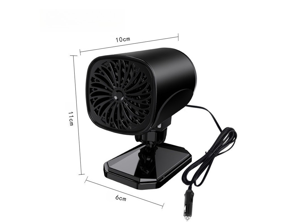 Calentador de coche de 12 V, calentamiento rápido, desempañador y desempañador de parabrisas (negro) Cuich