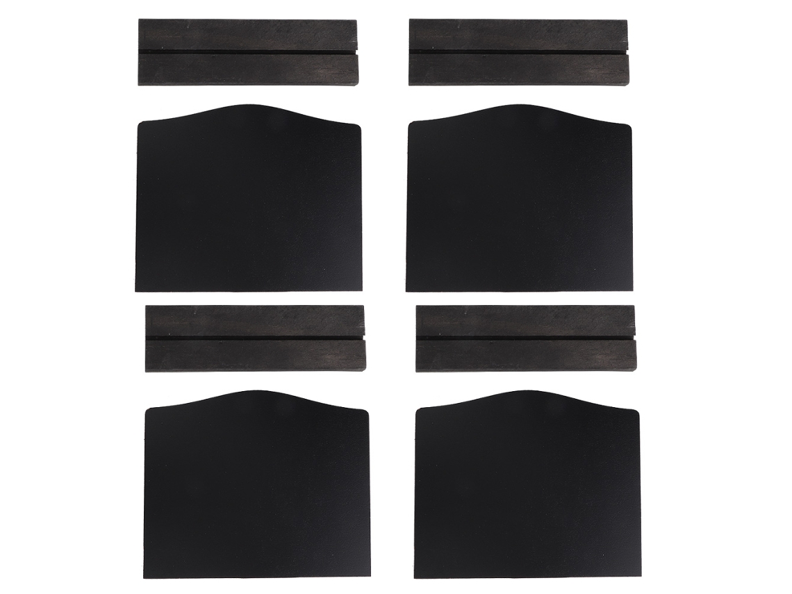 4 Mini Pizarras Decorativas De Madera De Doble Cara Para Mesa, Hogar, Bar, Hotel, Eventos Y Navidad.