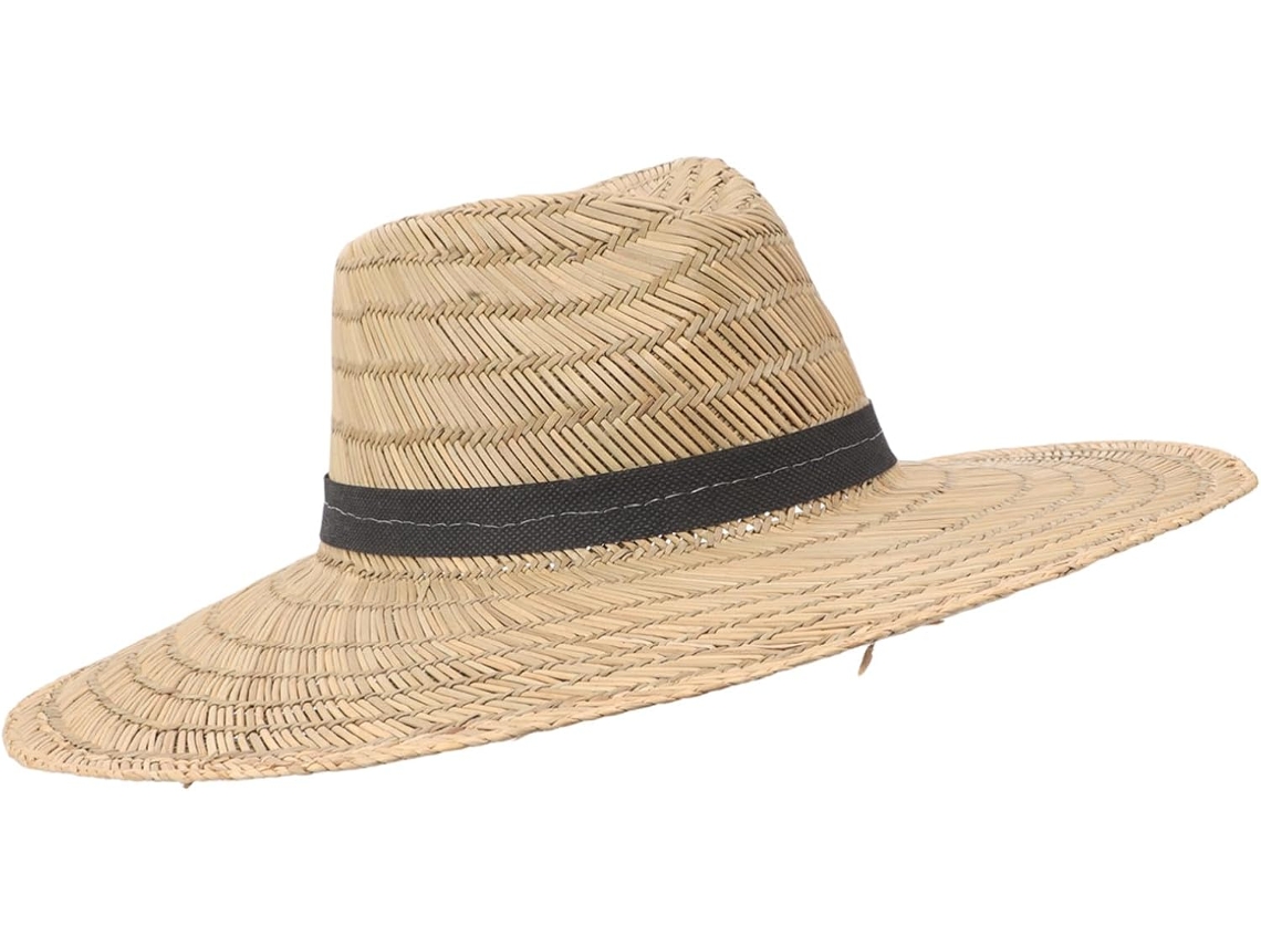 Sombrero Vaquero De Paja Transpirable De Ala Ancha, Color Caqui, Estilo Rústico Para Actividades Al Aire Libre.
