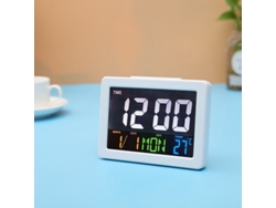 Reloj Despertador Digital Con Pantalla Led Grande De 5,5", Volumen De Alarma Ajustable Y 6 Niveles De Brillo (negro).