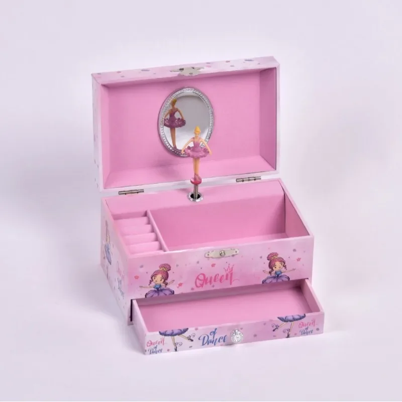 (17,8 × 11,2 × 9,7 Cm) Cajón Para Casete De Música De Ballet Para Niñas De 7 Pulgadas, Joyero Infantil, Caja De Música