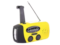 Rádio De Emergência Portátil Solar Com Manivela 2000mah Lanterna Led Alarme Sos Para Emergências Ao Ar Livre