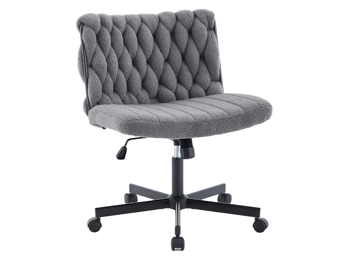 Silla de oficina, asiento ancho, soporte ergonómico, gris OEM