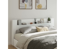 Cabecero De Cama Con Led Blanco 220x16,5x103,5 Cm