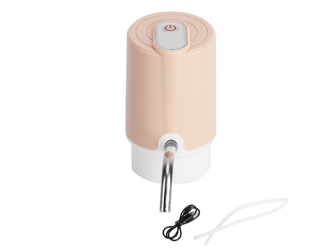 Bomba eléctrica para botella de agua, fuente portátil para beber, carga USB, color rosa