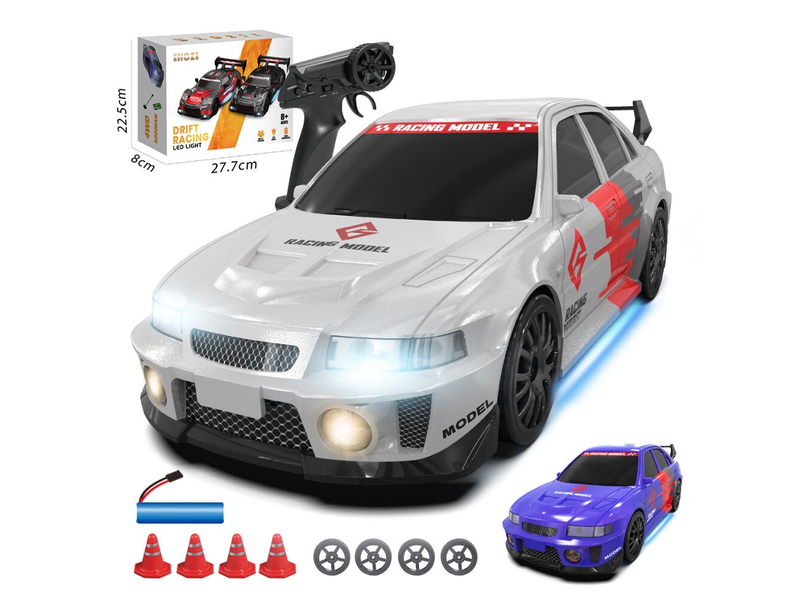 Blancoenoze 8608 8609 Rtr 1/24 2.4g 4wd Rx7 Drift Rc Mini Led Alta Velocidad On-road Regalo Niños Juguetes