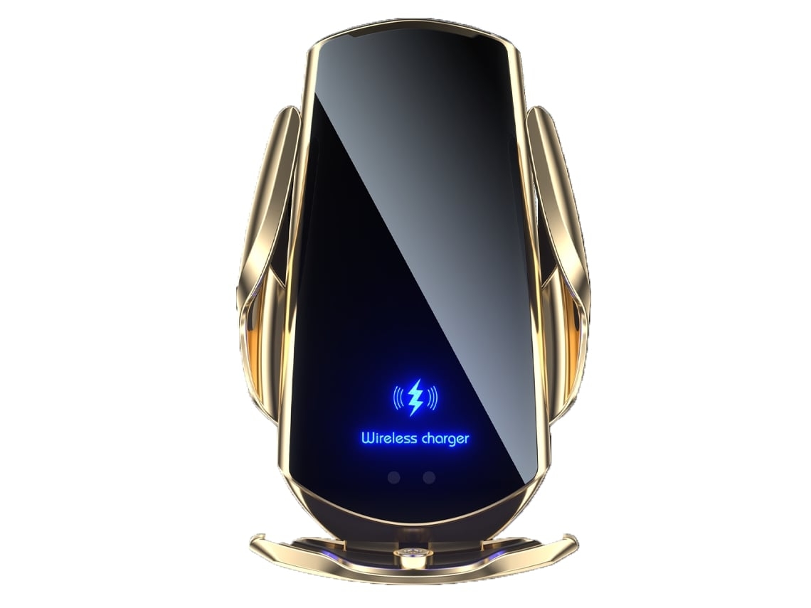 Cargador Sem Fio Carro Sensor Inteligente Carregamento Rápido YEMAESRE Dorado