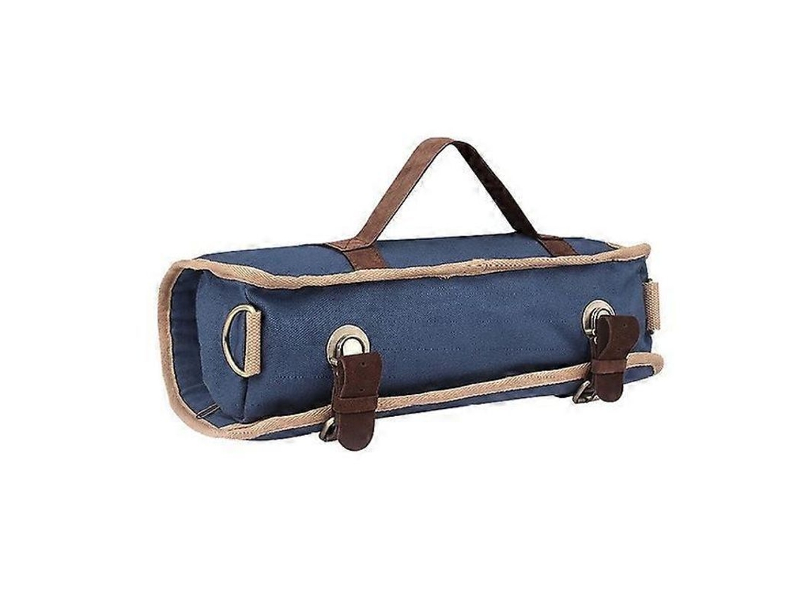 Bolsa De Herramientas De Bar Portátil De Lona Profesional Para Bartenders Con 25 Bolsillos Azul Azul