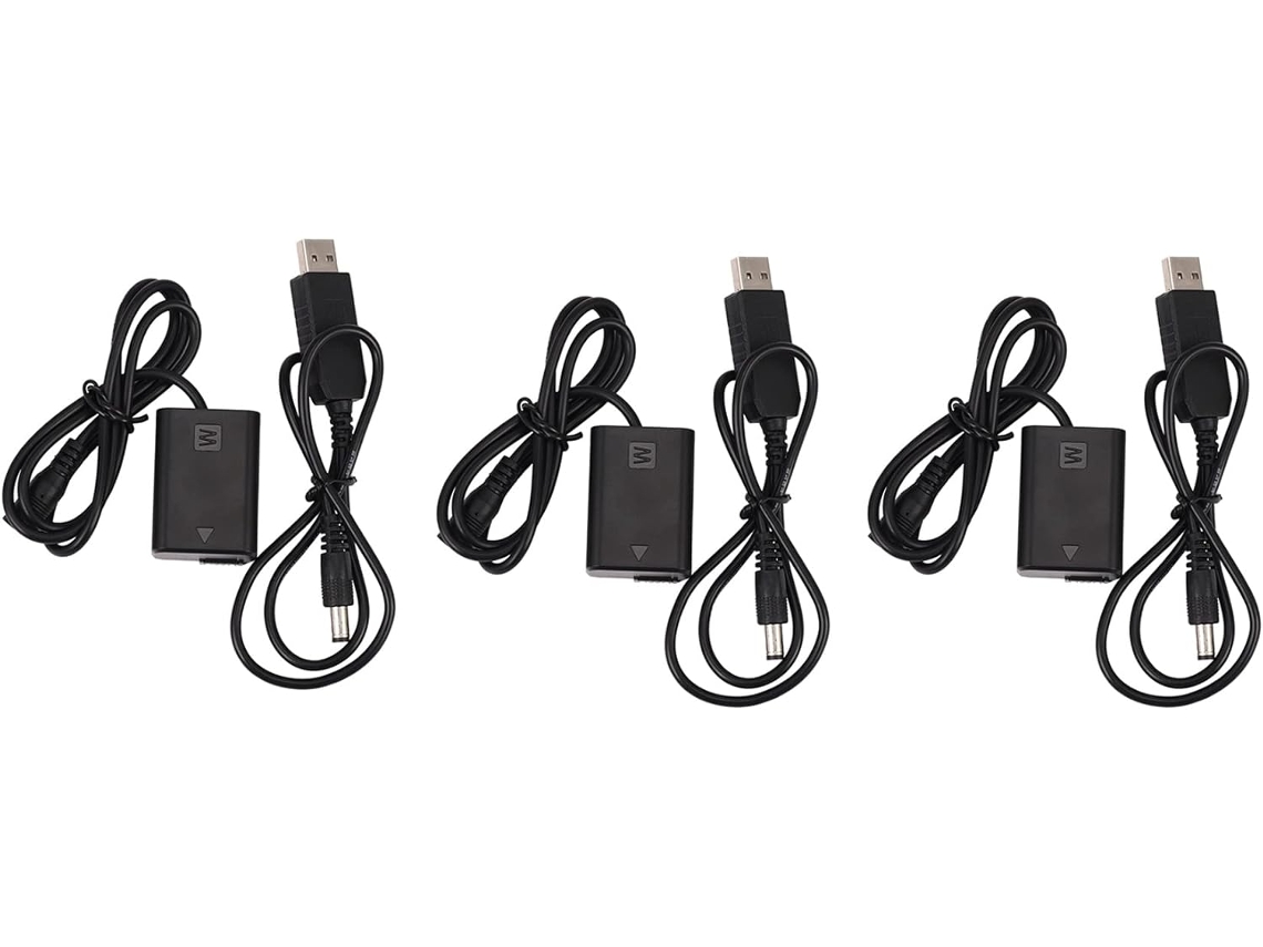 Adaptador Usb Para Batería Ficticia 3x Np Fw50 (5v 2a) A7r A7 A7s Ii