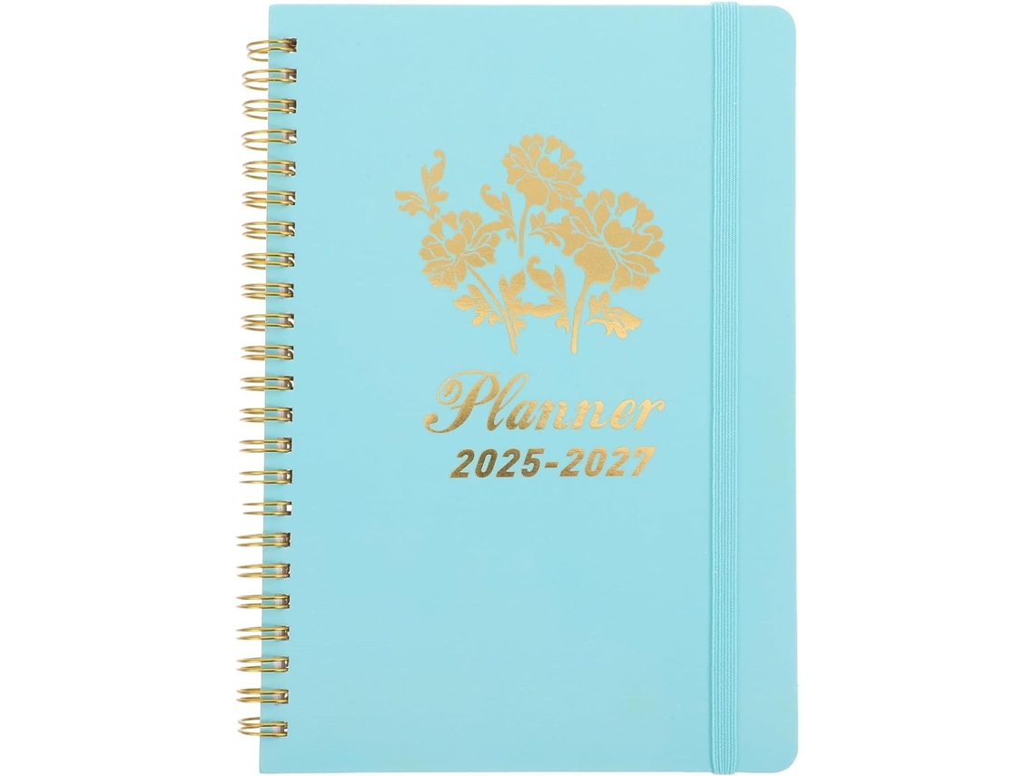 Agenda Anual 2025-2027, Semanal En Inglés, Formato Compacto Y Portátil