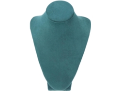 Soporte De Exhibición De Collares De Terciopelo Verde, Modelo Pequeño De 25 Cm, Soporte De Joyería De Busto Estable Para