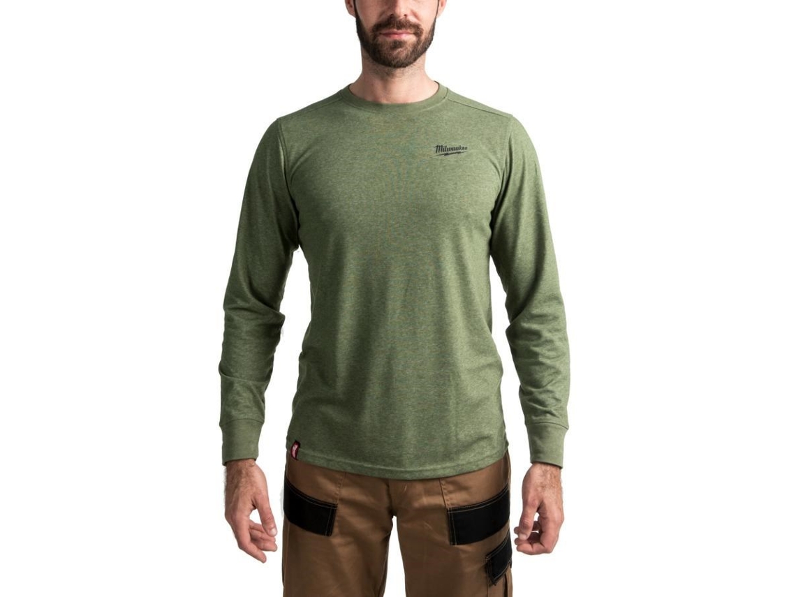 Camiseta de manga larga Milwaukee Green Htlsgn L