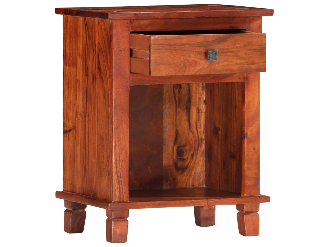 Maison Exclusive - Mesita De Noche De Madera Maciza De Acacia 40x30x50 Cm