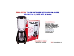 Talox batidora de vaso con jarra de cristal 1,5 lts ref. blv 400