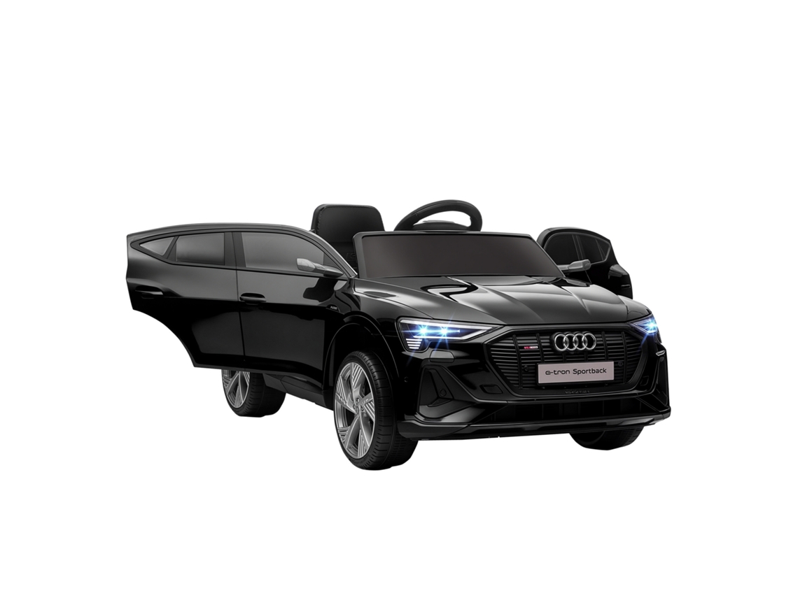 Coche Eléctrico Infantil Audi E-tron De 12 V Con Mando A Distancia, Faros Y Música, Color Negro.