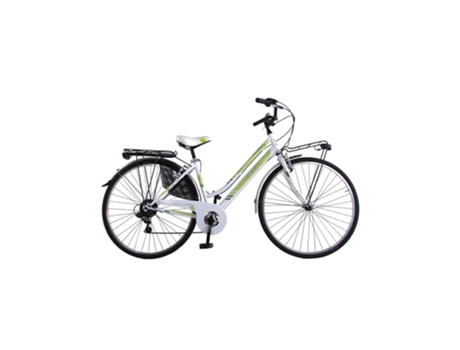 Bicicleta de Ciudad Vintage CANELLINI Moving 28 Acero Mujer Blanco/Verde BICICLETTE CANELLINI