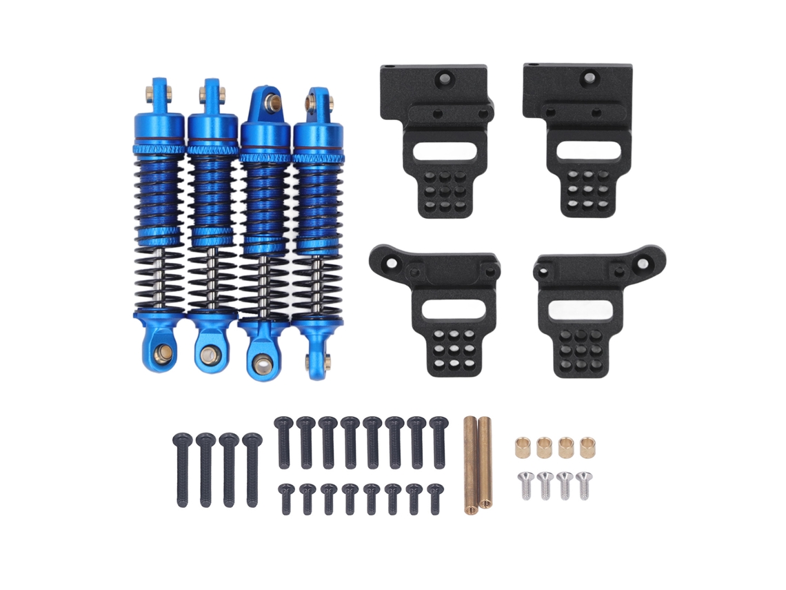 Ymsl Kit De Amortiguadores De Aluminio Para Coche Rc Traxxas Trx4m 1/18, Delanteros Y Traseros, Azul Hxl
