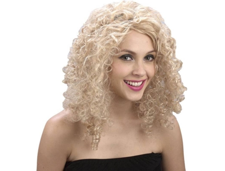 Peluca CENTROXOGO rubia de pelo rizo