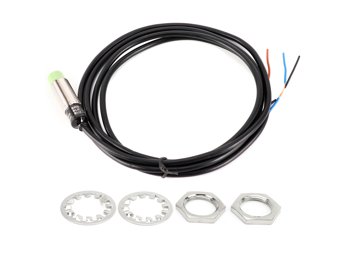 Sensor de interruptor de aproximação cilíndrico, 3 fios, 10‑30vdc, controle de potência industrial