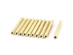 Separador Hexagonal De Latón Con Rosca Hembra/hembra M3 X 40 Mm Para Pilar De Pcb, 10 Unidades