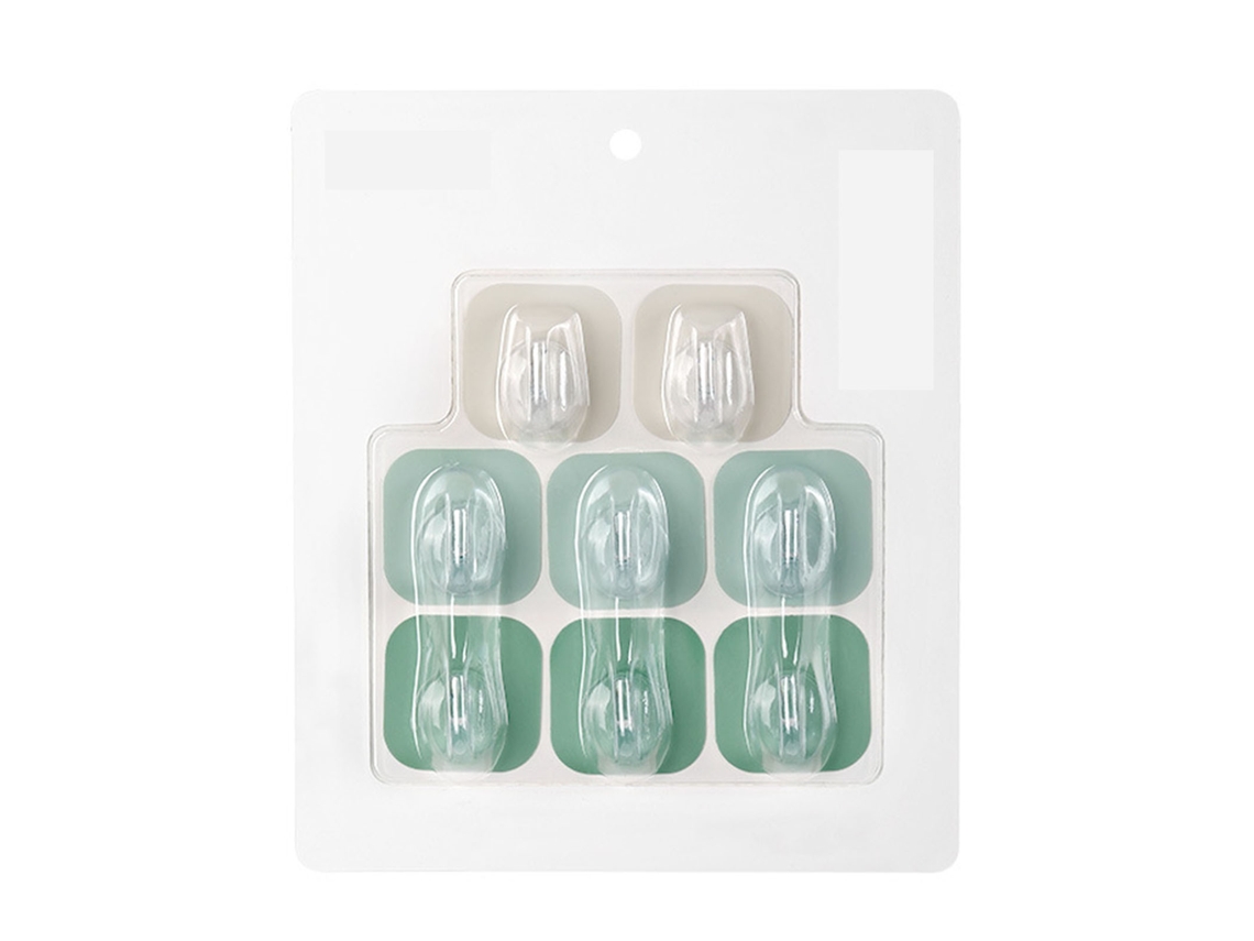 Juego de ganchos de pared de estilo nórdico (sin taladrar) con llaves, 8 piezas