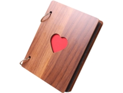 Álbum de fotos de madera vintage para viajes, bodas, mismo libro, recuerdos, puerta, bricolaje - GOKOCO