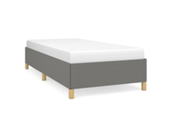 Maison Exclusive - Estructura De Cama Sin Colchón Tela Gris Oscuro 90x200 Cm