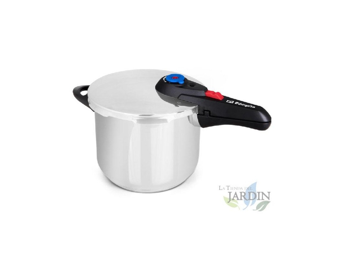Olla Súper Rápida 10 Litros ORBEGOZO Ø 24Cm Acero Inox 18/10 Apta Para Todo Tipo De Fuegos.