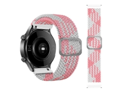 Correa ajustable y elástica de nailon trenzado para Samsung Galaxy Watch Active2 de 44 mm (arcoíris)