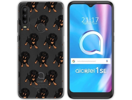 Carcasa Alcatel 1SE 2020 TUMUNDOSMARTPHONE Dibujos Transparente Perros 10 Multicolor