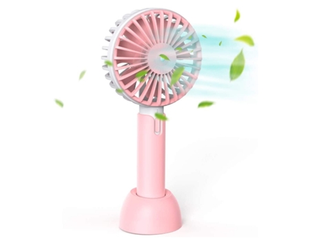 Ventilador de Mano Portátil ENZON 3-10H 3 Velocidade 2600Mah Rosa