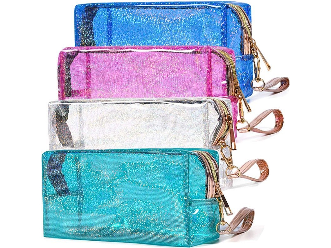 2026-bolsa De Toiletries Impermeable Con Cremallera Mini Para Viaje, Kit De Maquillaje 4 Pack