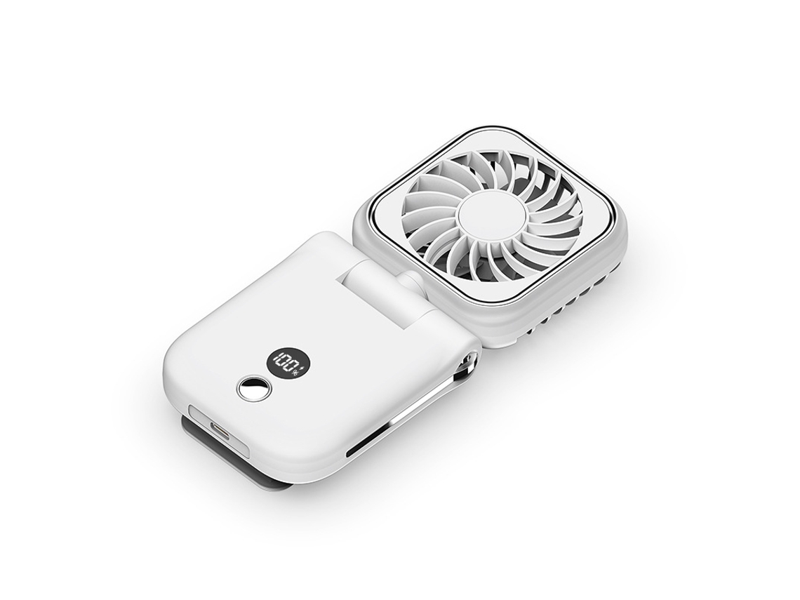 Mini ventilador Eifson 5 en 1 con correa para el cuello, 3 velocidades