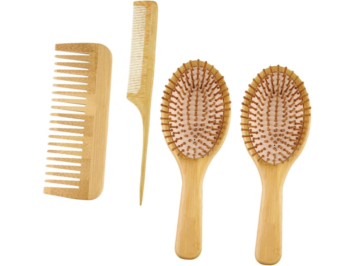 Conjunto De 4 Pentes Massageadores Para Cabelo E Massagens Relaxantes.