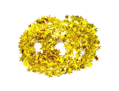 2 rollos de guirnaldas de oropel de estrella brillante con alambre para árbol de Navidad, cumpleaños, fiesta, adorno festivo
