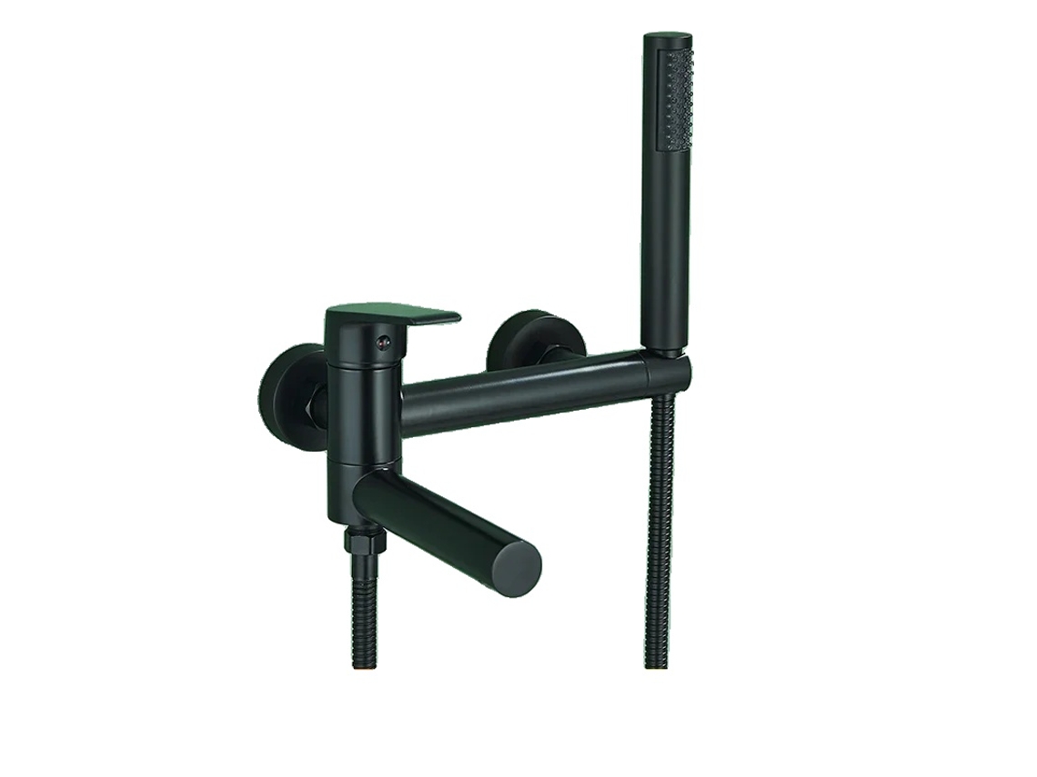 Grifo de baño negro mate, monomando, diseño contemporáneo, OEM negro mate