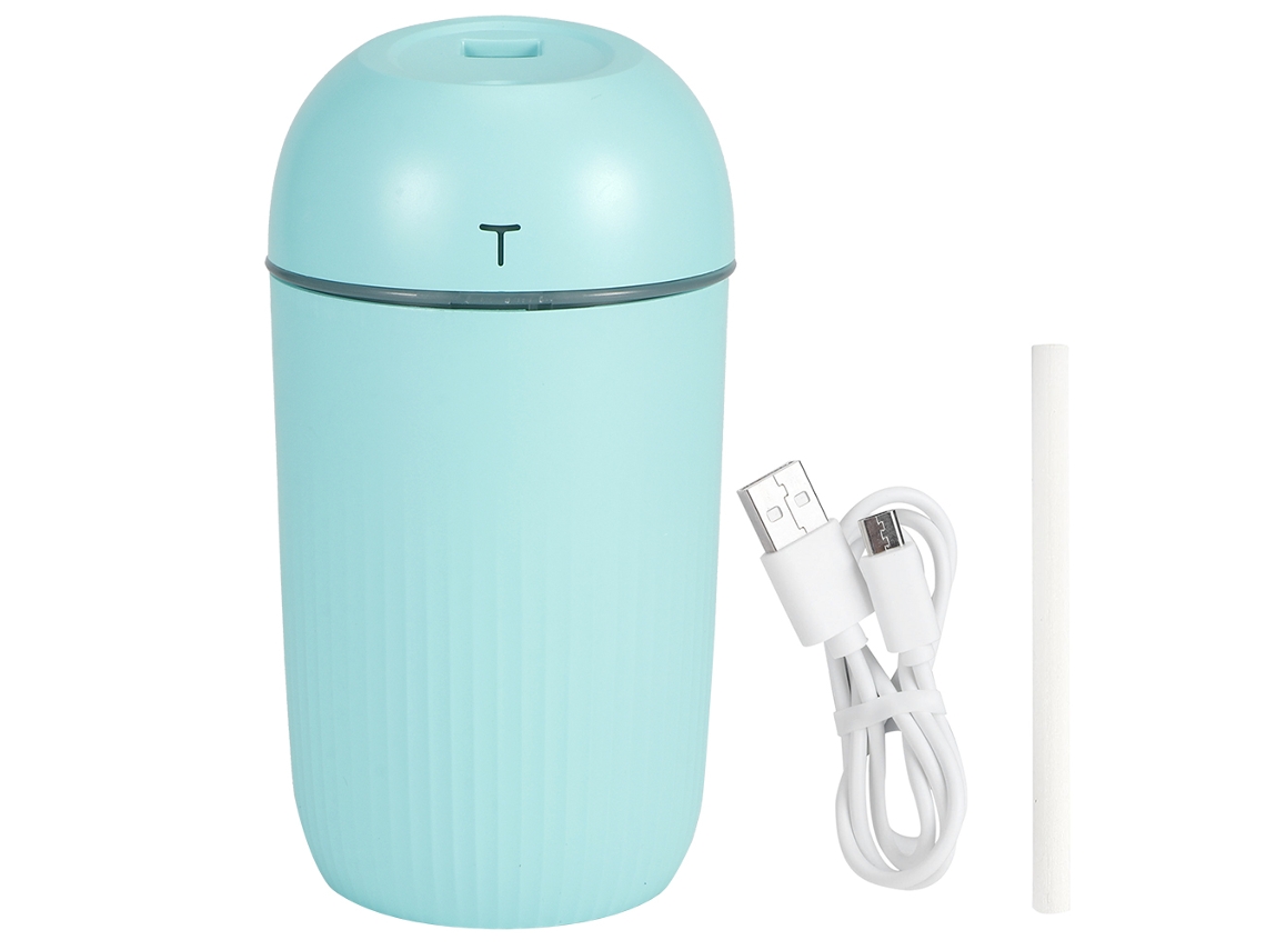 Minihumidificador de aire doméstico de 420 ml, difusor de niebla USB portátil, purificador de aire con función de atomización.