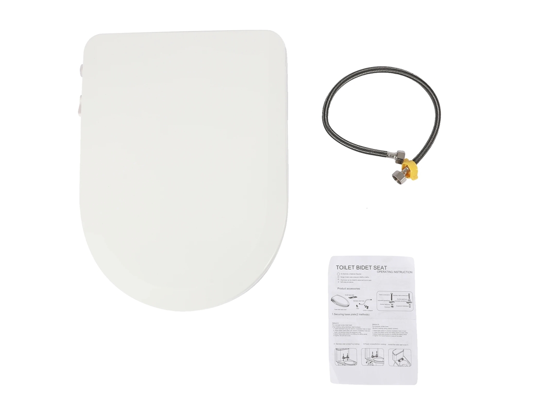 Asiento de inodoro inteligente, sistema Duel, diseño ergonómico, color blanco OEM