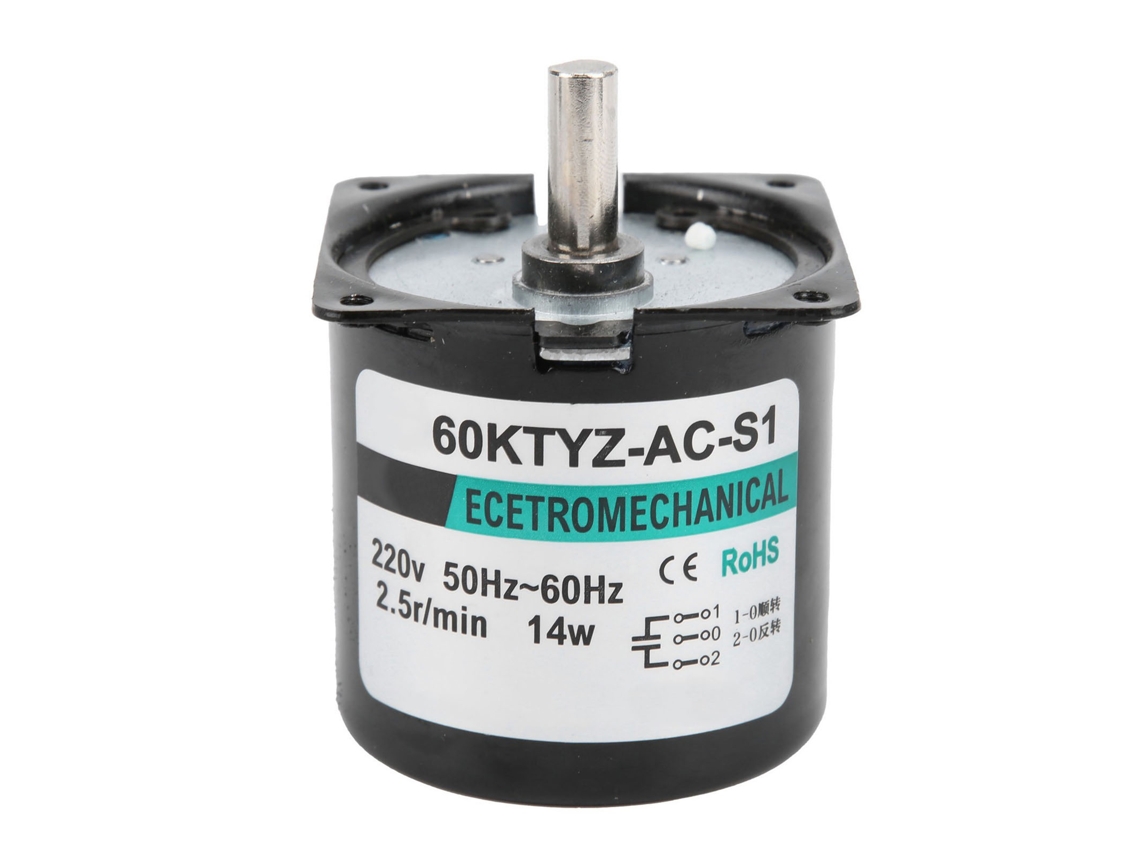 Pequeño motor de CA síncrono con engranaje metálico, 2,5 RPM, 14 W, 220 V CA, generador de imán permanente para bricolaje