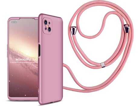 Funda Oppo Reno4 Z 5G Slim Armor 360º con Collar Rosa