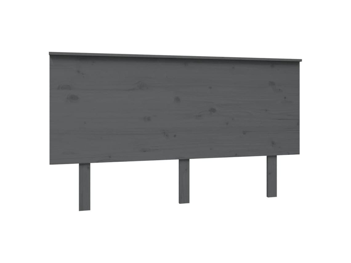 Maison Exclusive - Cabecero De Cama Madera Maciza De Pino Gris 144x6x82,5 Cm