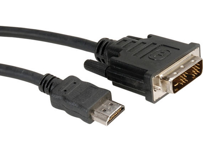 ROLINE 11.04.5552 adaptador de cable de vídeo 5 m DVI-D HDMI Negro