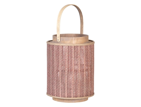 Farol 26 x 26 x 34,5 cm Portavelas Marrón Fibra natural