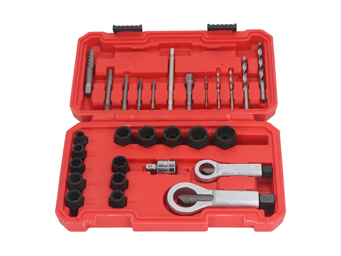 Kit De Extracción De Tornillos Dañados, 28 Piezas, Herramienta Para Extraer Tornillos Rotos