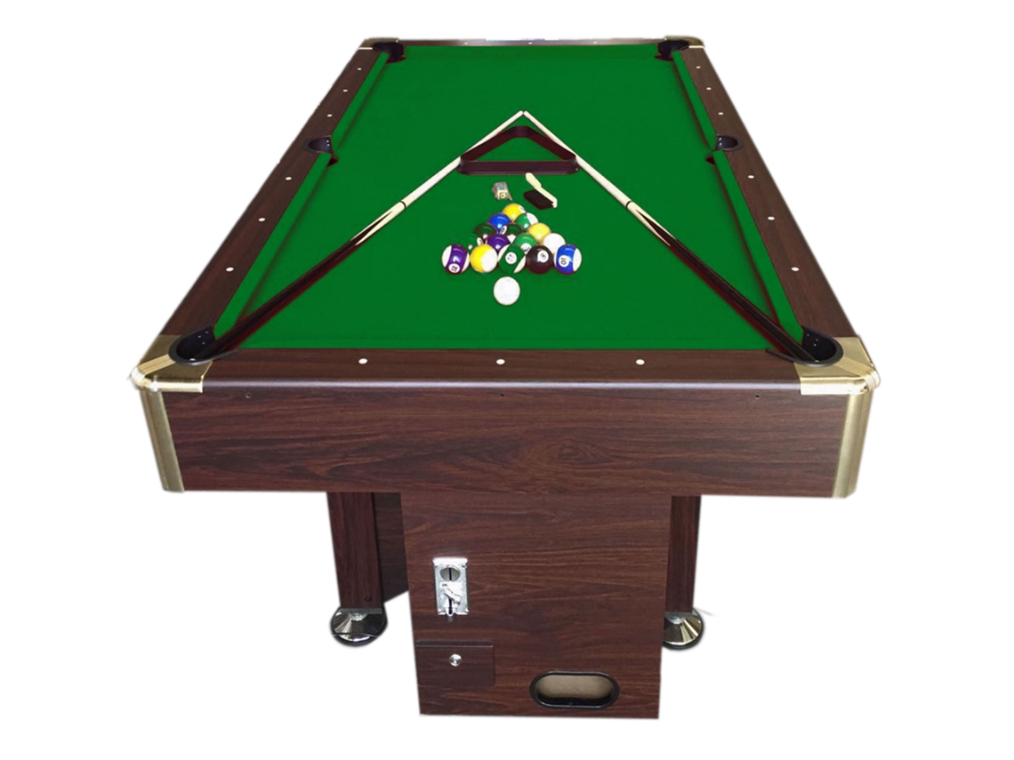 Mesa de Billar Verde de 8 Pies con Monedero Manual – Atlas