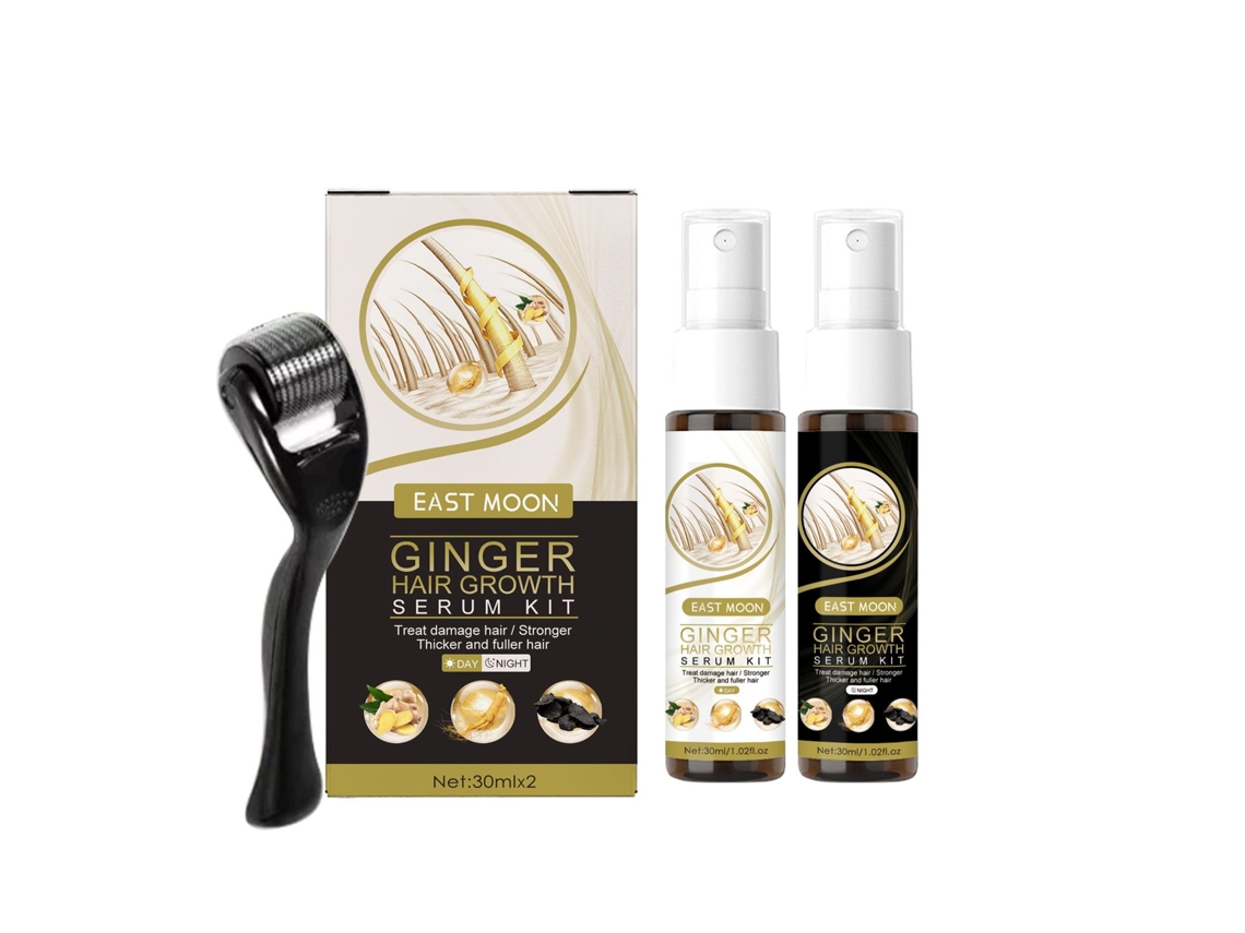 Kit de esencia de sérum para el crecimiento del cabello Ginger Roller
